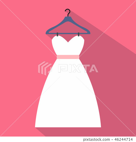 Dress on a hanger flat icon 46244714