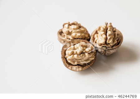 tasty walnuts background 46244769