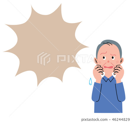 Scary speech bubble senior Scary speech bubble senior 46244829