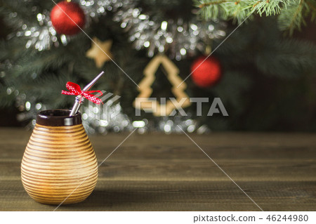 yerba mate christmas background 46244980
