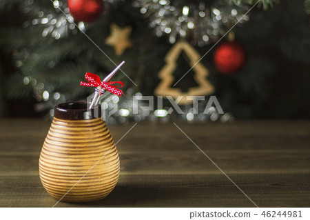 yerba mate christmas background 46244981