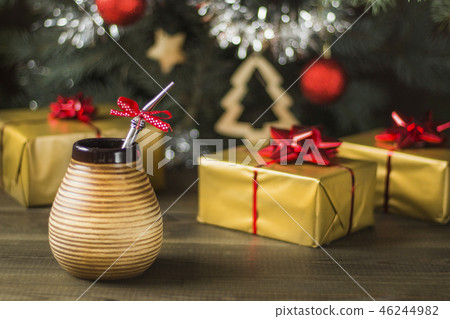 yerba mate christmas background 46244982