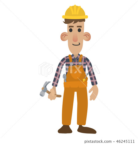 Construction worker cartoon 46245111
