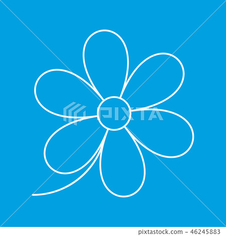 Flower thin line icon Flower thin line icon 46245883