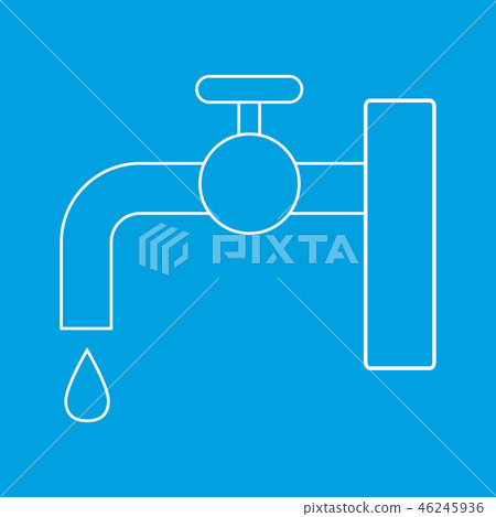 Faucet thin line icon Faucet thin line icon 46245936
