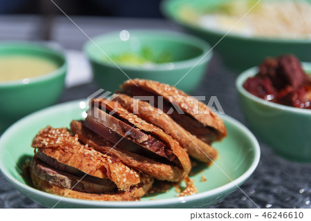 中國北京點心燒年糕中國北京美食肉炒飯中國漢堡 46246610