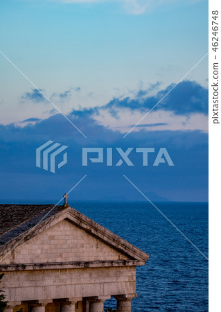 The cross of St. George, Kerkira, Corfu, Greece 46246748