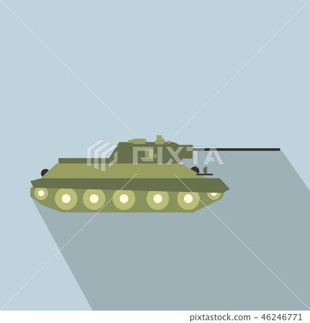 Tank flat icon 46246771