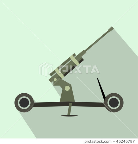 Howitzer artillery flat icon Howitzer artillery flat icon 46246797