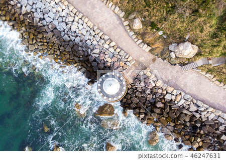 [Aichi Prefecture] Irako lake lighthouse aerial view 46247631