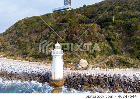 [Aichi Prefecture] Irako lake lighthouse aerial view 46247644