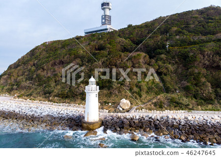 [Aichi Prefecture] Irako lake lighthouse aerial view 46247645