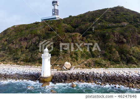 [Aichi Prefecture] Irako lake lighthouse aerial view 46247646
