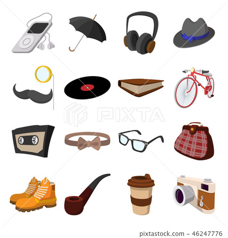 16 hipster style cartoon elements 46247776