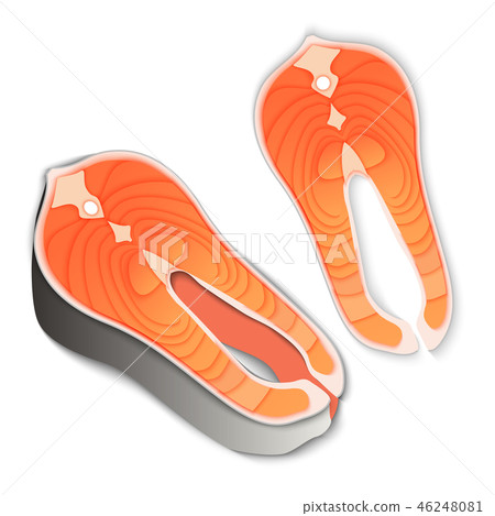 red fish salmon for sushi food menu vector... - Stock Illustration ...