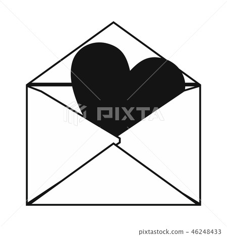 Love letter simple icon Love letter simple icon 46248433