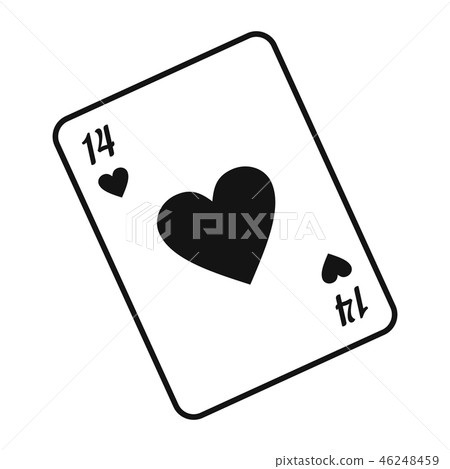 Playing card with heart  46248459