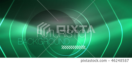 Black and glowing color lines neon design, magin techno template background Black and glowing color lines neon design, magin techno template background 46248587
