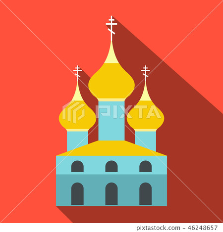 Russian orthodox church flat icon Russian orthodox church flat icon 46248657