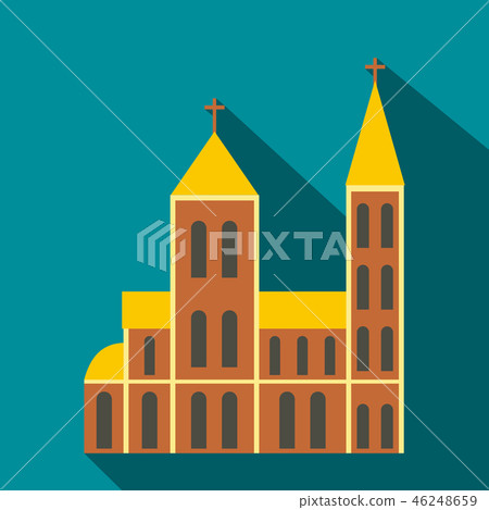 Catholic church flat icon  46248659