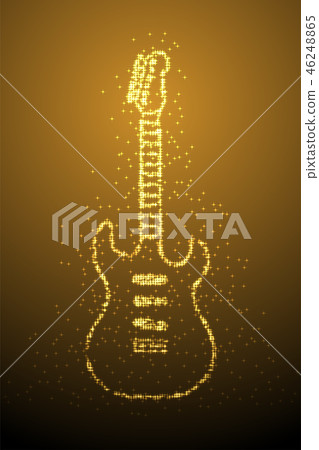 Abstract Shiny Bokeh star pattern Electric Guitar Abstract Shiny Bokeh star pattern Electric Guitar 46248865