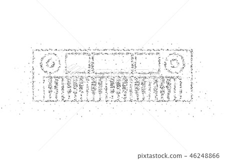 Abstract Geometric Low polygon square box pixel 46248866