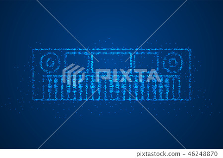 Abstract Geometric Bokeh circle dot pixel pattern Abstract Geometric Bokeh circle dot pixel pattern 46248870