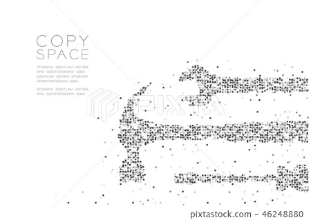 Abstract Geometric Square box pixel pattern Wrench 46248880