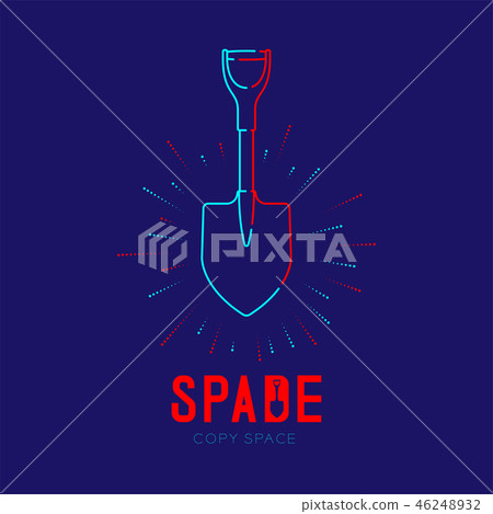 Spade with radius frame logo icon outline stroke Spade with radius frame logo icon outline stroke 46248932