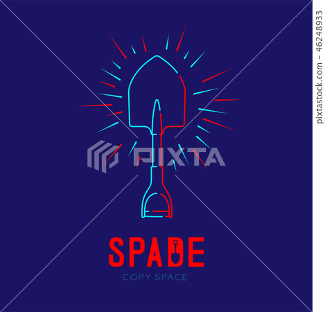 Spade with radius frame logo icon outline stroke Spade with radius frame logo icon outline stroke 46248933