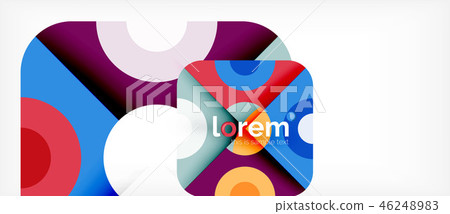 Abstract round elements composition background, organic design 46248983