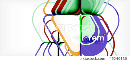 Colorful trendy geometric shapes background Colorful trendy geometric shapes background 46249186