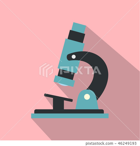 Microscope modern flat icon Microscope modern flat icon 46249193