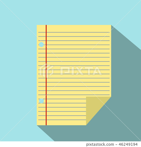 Lined paper of notebook icon Lined paper of notebook icon 46249194