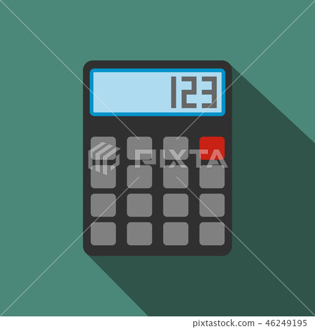 Calculator flat icon Calculator flat icon 46249195