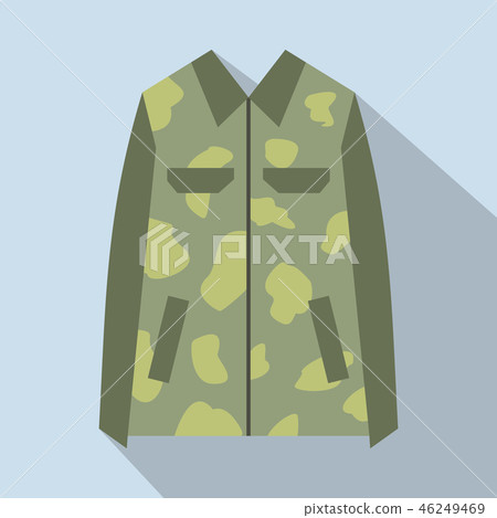 Camouflage jacket flat icon 46249469