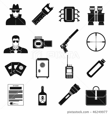 Spy simple icons 46249977