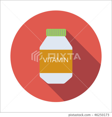 Vitamin flat icon 46250173