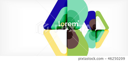 Colorful trendy geometric shapes background Colorful trendy geometric shapes background 46250209