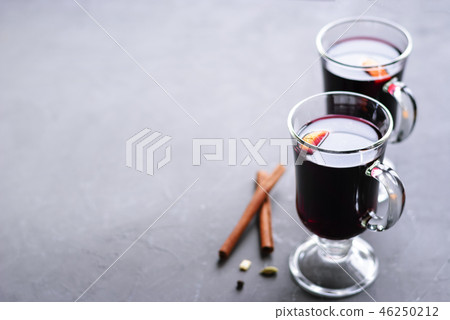Two glasses of mulled wine Two glasses of mulled wine 46250212