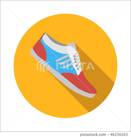 Sport shoes flat icon 46250263