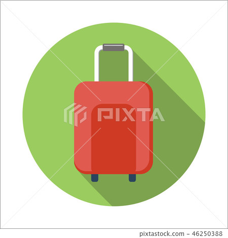 Suitcase flat icon 46250388