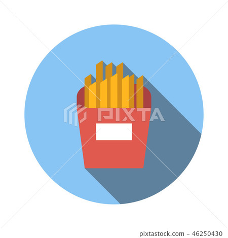 French fries flat icon French fries flat icon 46250430