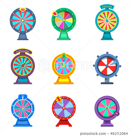 Set of isolated wheels of fortune Set of isolated wheels of fortune 46251064