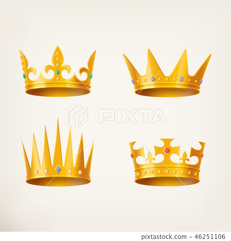 Crowns for king or queen, 3d royal headdress Crowns for king or queen, 3d royal headdress 46251106