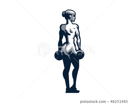 Woman fitness illustration. 46251485
