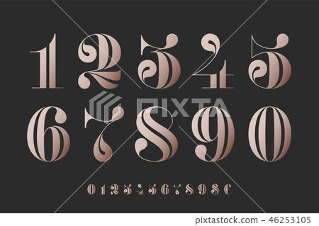 Font of numbers in classical french didot 46253105