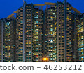 Hong Kong - South West - tower blocks at blue hour 46253212