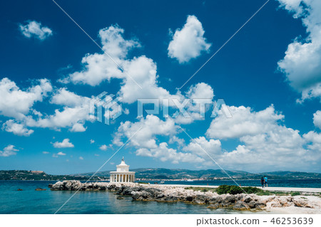 Amazing view of Saint Theodore Lantern. Picturesque landscape with beautiful clouds. Argostoli 46253639