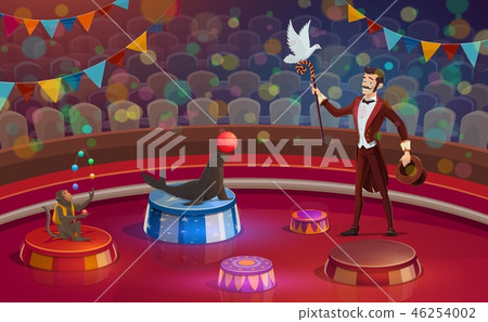Circus arena, magician or animal handler Circus arena, magician or animal handler 46254002